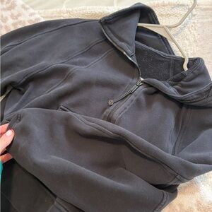Lulu lemon black quarter zip scuba